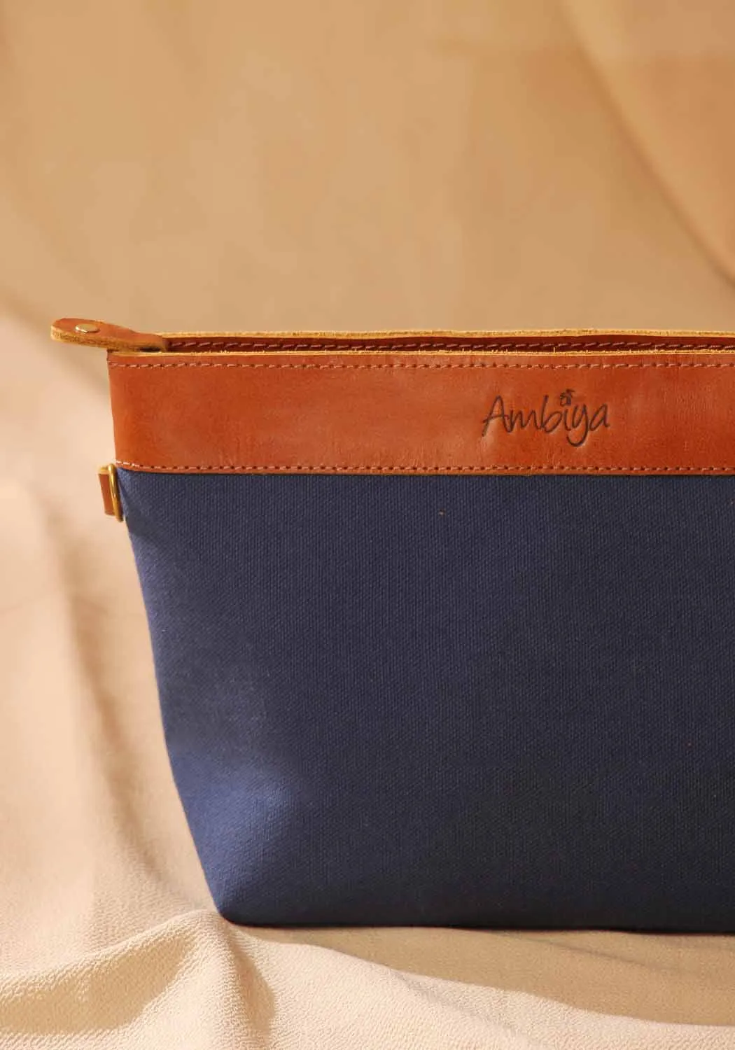 Sand Dust Canvas Fabric Travel Pouch
