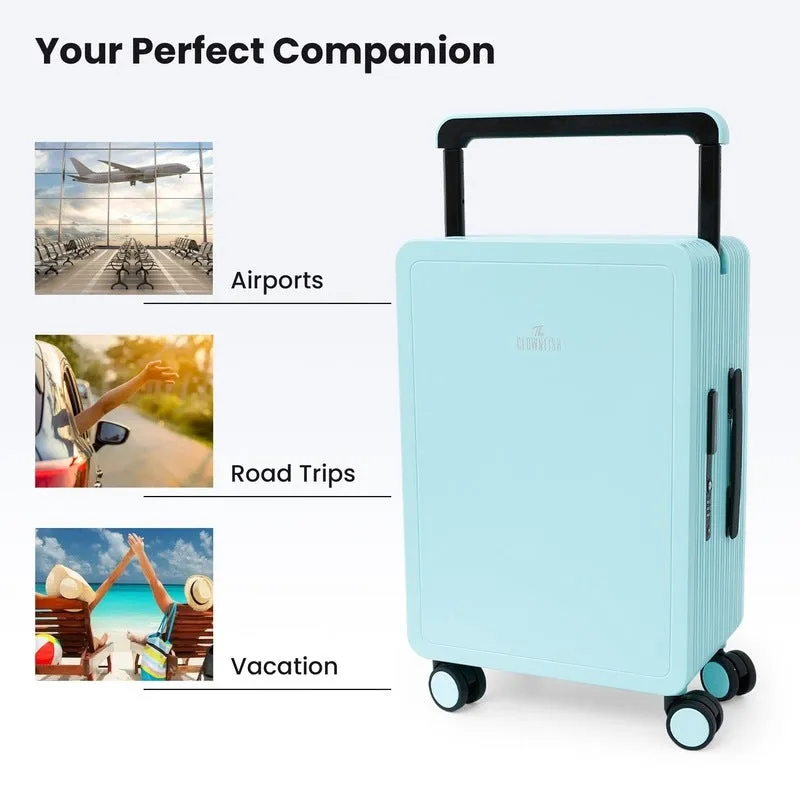 The Clownfish Celeste Series Small 20inch Cabin Trolley Bag - Lightweight, Water Resistant | 40L | Blue