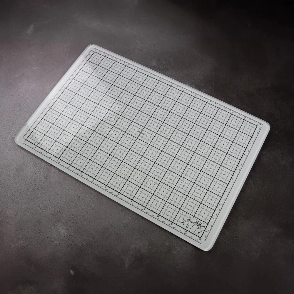 Tim Holtz Travel Glass Studio Mat White