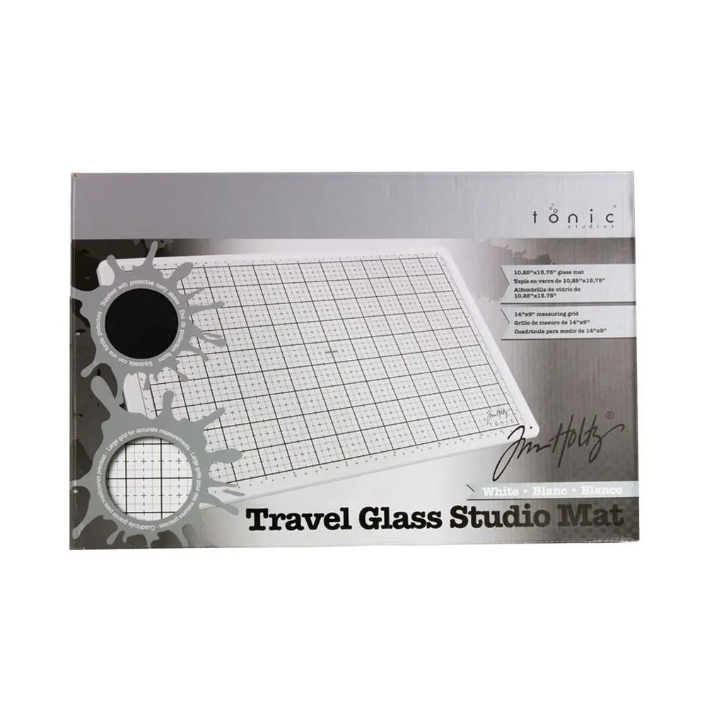Tim Holtz Travel Glass Studio Mat White