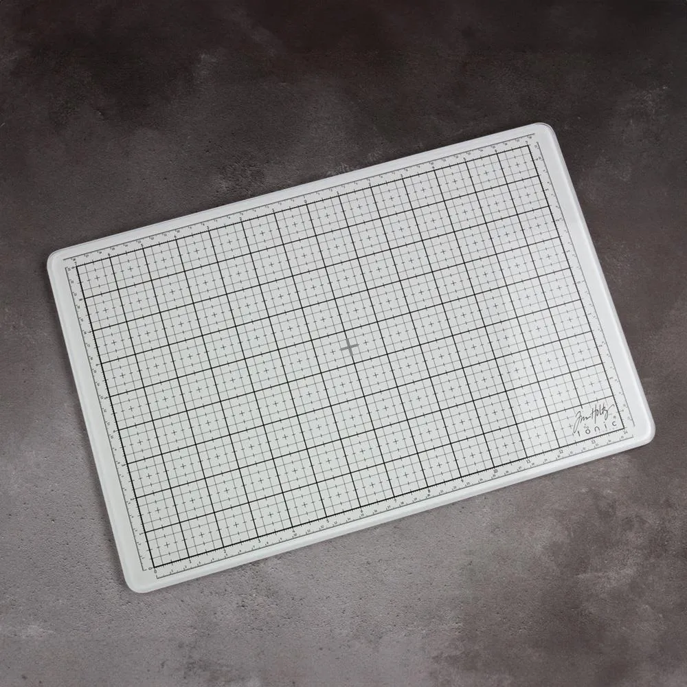 Tim Holtz Travel Glass Studio Mat White