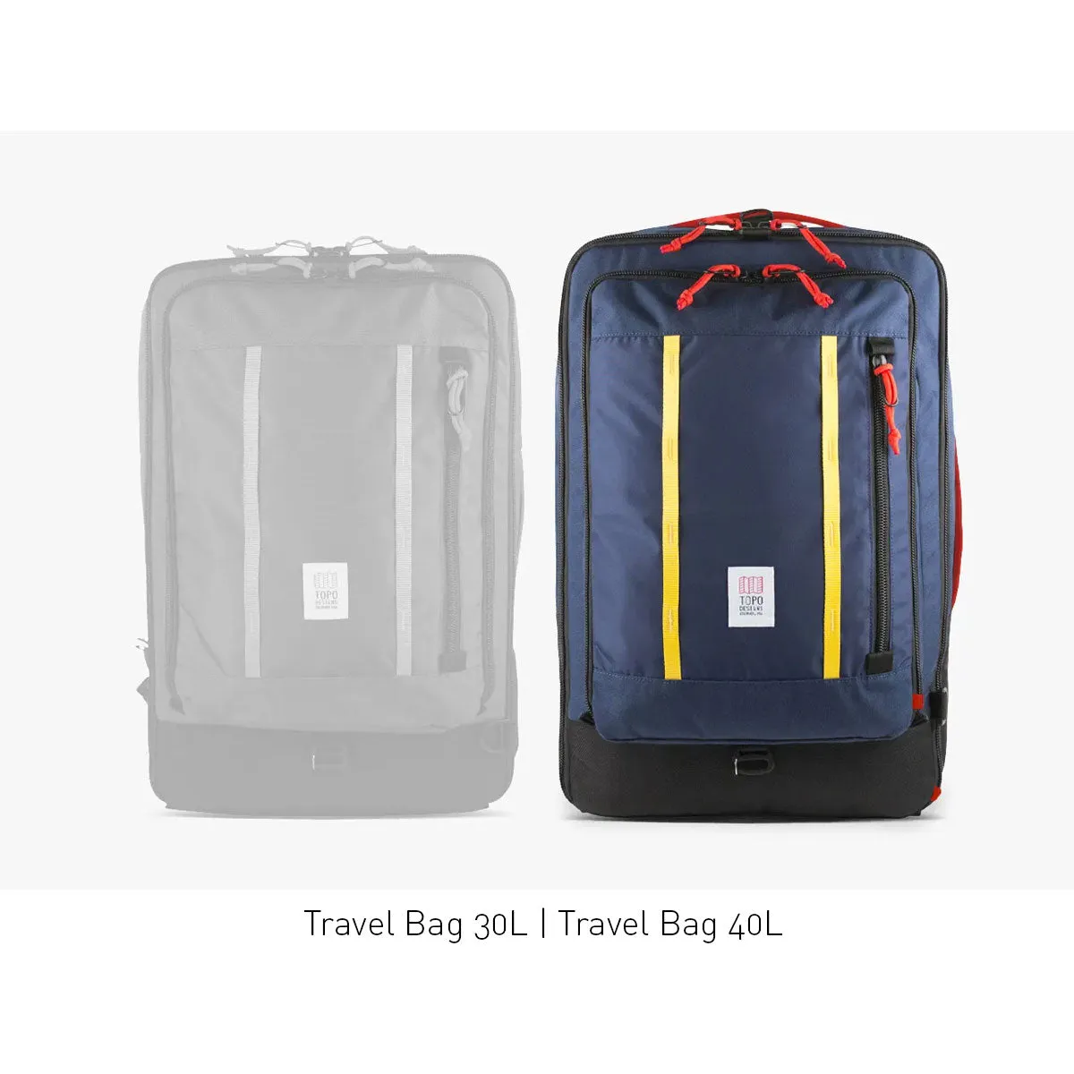 Topo Designs : Global Travel Bag 40L : Dark Denim/Burgundy