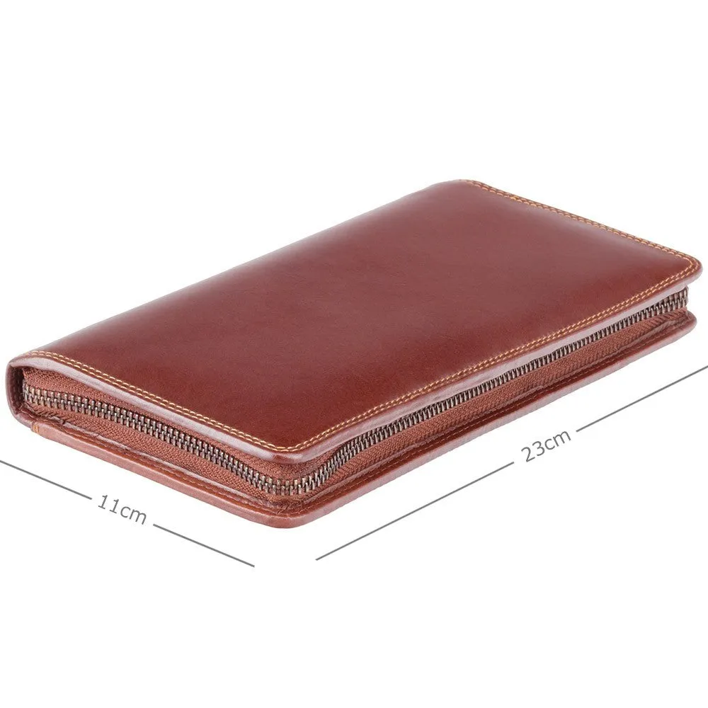 Visconti Monza Italian Brown Leather Travel Wallet MZ101