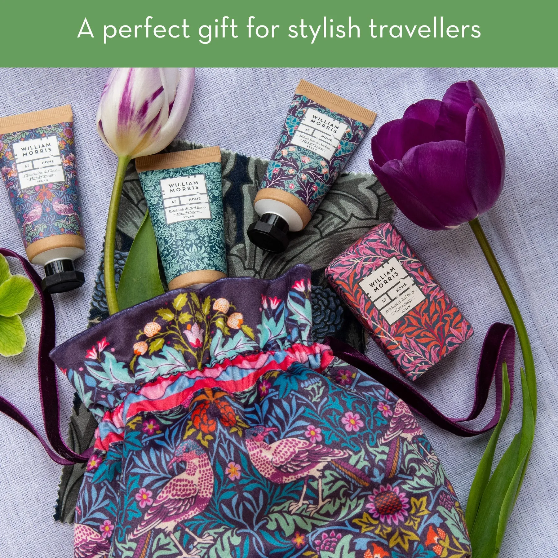 William Morris Bird & Yare Velvet Pouch Gift Set