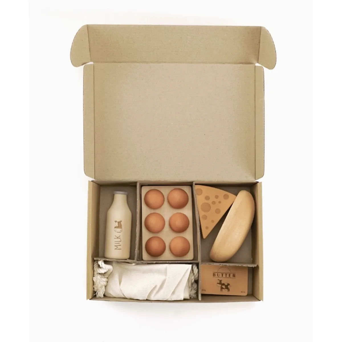 Wooden Country Breakfast Play Food