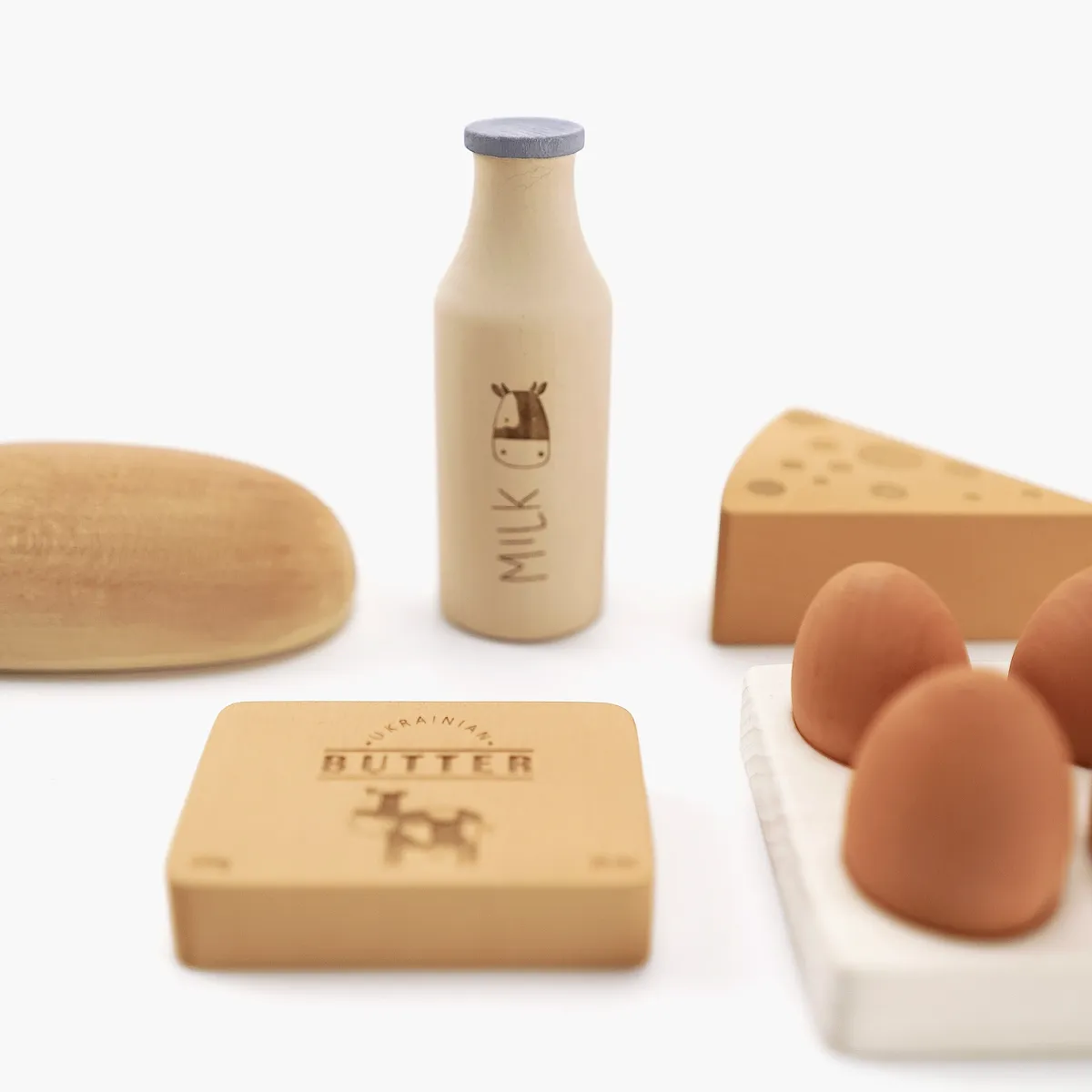 Wooden Country Breakfast Play Food